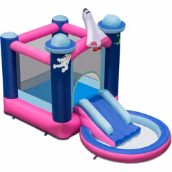 Points importants : 【Design sur le thème de l'espace】avec un thème spatial, le toboggan aquatique gonflable est un endroit me ...