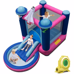 Points importants : 【Design sur le thème de l'espace】avec un thème spatial, le toboggan aquatique gonflable est un endroit me ...