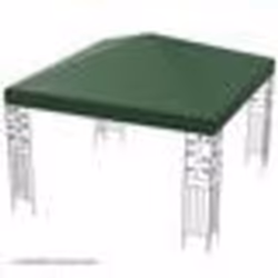 COSTWAY Toile de Rechange pour Pavillon 3m x 3m en Polyester Imperméable avec Trous de Drainage Attaches Auto-agrippantes Ver ...