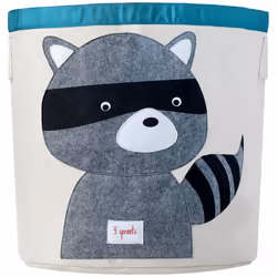 3 Sprouts SP3SSBRA, Panier de rangement, Beige, Noir, Gris, Turquoise, Blanc, Rond, Coton, Image, Intérieure