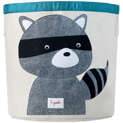 3 Sprouts SP3SSBRA Boîte de rangement Panier de rangement Rond Coton Beige, Noir, Gris, Turquoise, Blanc