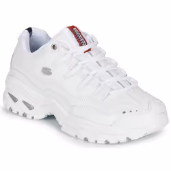 Baskets - Skechers - ENERGY - Cuir - Femme - Plat - Lacets