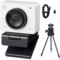 Webcam - OBSBOT - Meet 2 - 4K Ultra HD - Cadrage automatique AI - USB-C - Blanc