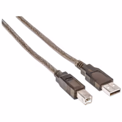 Manhattan 510424 câble USB 11 m USB 2.0 USB A USB B Argent