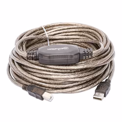 Manhattan 510424 câble USB 11 m USB 2.0 USB A USB B Argent