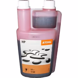 Mélange d'huile pour mélange de carburant pour moteurs à deux temps Stihl; 1 l (avec dosimètre)