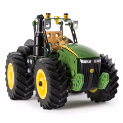 Meccano - TRACTEUR 8R JOHN DEERE - Coffret Inventions Avec 240 Pièces Et 2 outils - Jeu de Construction - 6044492 - Jouet Enfant 10 Ans et +