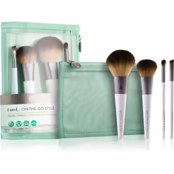 EcoTools 79625016130, Jeu de brosses de maquillage, Assortie, Assortie, Synthétique, Marron, Blanc, Bambou
