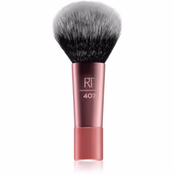 Real Techniques Mini Multitask Brush, Pinceau à poudre, Arrondi, Duveteux, Synthétique, Noir, Rose, Blanc, Femmes