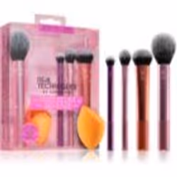 Real Techniques Everyday Essentials Set, Jeu de brosses de maquillage, Assortie, Assortie, Synthétique, Noir, Orange, Rose, B ...