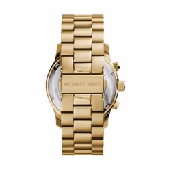Michael Kors Watch Hunger Stop Oversized Runway Gold-Tone Stainless Steel Watch Montre bracelet Femelle Or