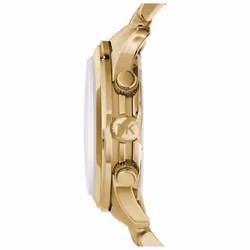 Michael Kors Watch Hunger Stop Oversized Runway Gold-Tone Stainless Steel Watch Montre bracelet Femelle Or