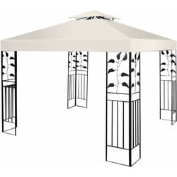 Toile de Rechange en Polyester Impérméable de Jardin pour Pavillon Tonnelle 3 x 3 m Tente Beige - Costway