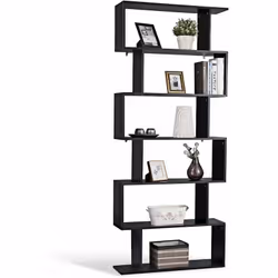 Attribus : Conception en forme S — Cette bibliothèque peut vous apporter une style bien moderne, de plus, la couleur blanche ...
