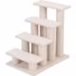 COSTWAY Arbre à Chat 60 CM en Cachemire Escalier pour Animaux Marches Grimpeur pour Chat à  4 Niveaux Charge 45kg Beige