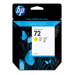 HP Cartouche d'encre jaune 72 69 ml avec encre Vivera, Rendement standard, Jaune, Encre à colorant, 69 ml, 1 pièce(s)