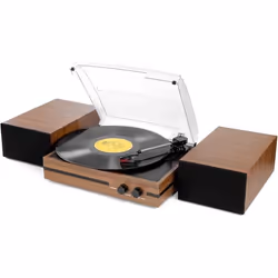 Tourne-disque Vintage Bluetooth avec Haut-parleurs Stéréo - Mersoco M483Brown