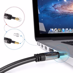 KabelDirekt 797698090375 câble audio 5 m TOSLINK Mini-TOSLINK Noir