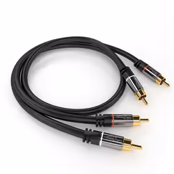 KabelDirekt 797698090559 câble audio 10 m 2 x RCA Noir