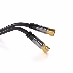 KabelDirekt - SAT Kabel - 0,5m - (F-Stecker, 75 Ohm, F Stecker Koaxialkabel geeignet für TV, HDTV, Radio, DVB-T, DVB-C, DVB-S, DVB-S2) - PRO Series câble coaxial Noir
