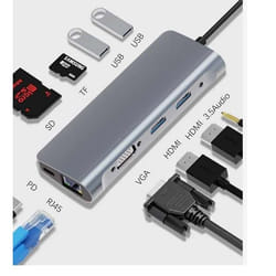 Zero-Max ZM-BYL-2120 station d'accueil Avec fil USB 2.0 Type-C Argent
