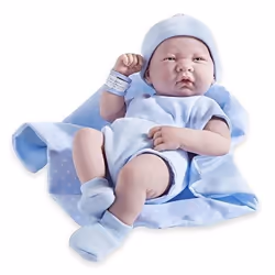 Poupée de bébé - JC TOYS - 102-18540 - Corps en Caoutchouc - Bleu - 36 cm
