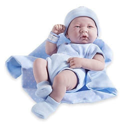 Poupée de bébé - JC TOYS - 102-18540 - Corps en Caoutchouc - Bleu - 36 cm