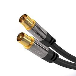 KabelDirekt 799422538191 câble coaxial 7,5 m IEC Noir