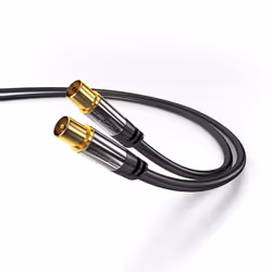 KabelDirekt 799422538191 câble coaxial 7,5 m IEC Noir