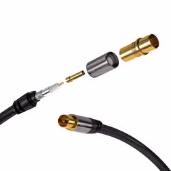 KabelDirekt 799422538191 câble coaxial 7,5 m IEC Noir