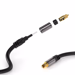 KabelDirekt 799422539464 câble audio 12,5 m TOSLINK Noir