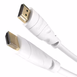 KabelDirekt 799422539532, 2 m, HDMI Type A (Standard), HDMI Type A (Standard), Compatibilité 3D, 18 Gbit/s, Blanc