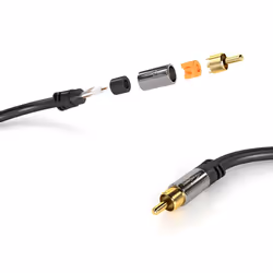 KabelDirekt 799422539808 câble audio 3 m RCA Noir