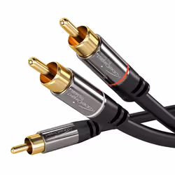 KabelDirekt 799422539839, RCA, Mâle, 2 x RCA, Mâle, 2 m, Noir