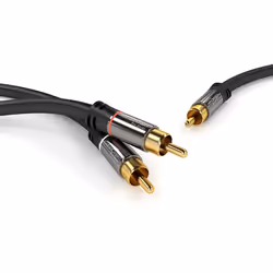 KabelDirekt 799422539839 câble audio 2 m RCA 2 x RCA Noir