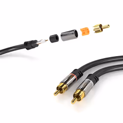 KabelDirekt 799422539839 câble audio 2 m RCA 2 x RCA Noir