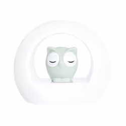 ZAZU Veilleuse de nuit Hibou Lou, Gris, Coupure automatique de l'alimentation, Secteur, Batterie, CC