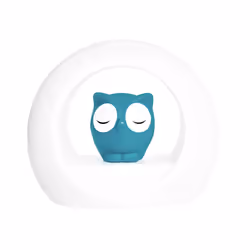 ZAZU Veilleuse de nuit Hibou Lou, Bleu, Coupure automatique de l'alimentation, Secteur, Batterie, CC