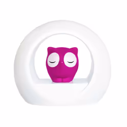 ZAZU Veilleuse de nuit Hibou Lou, Rose, Coupure automatique de l'alimentation, Secteur, Batterie, CC