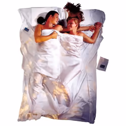 Cocoon - Drap sac de couchage 2 places soie - blanc