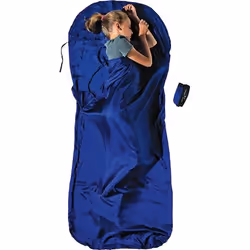 Cocoon KidSack TravelSheet Silk, 155 cm, Bleu