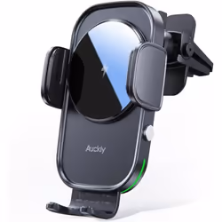 Support Téléphone Voiture - Auckly - Induction 15W - Serrage Automatique - Compatible iPhone/Samsung - Noir