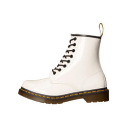 Bottes 1460 Patent Cuir Blanc