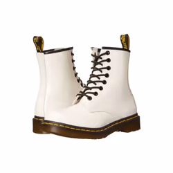 Bottes 1460 Patent Cuir Blanc