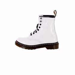 Bottes 1460 Patent Cuir Blanc