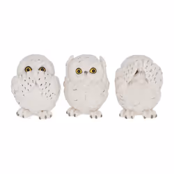 Nemesis Now Trois Sage Chouettes Figurine 9cm Blanc