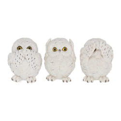 Nemesis Now Trois Sage Chouettes Figurine 9cm Blanc