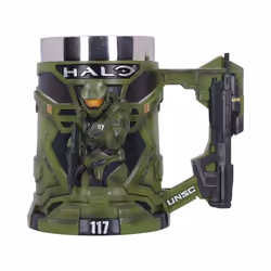 Chope Master Chief Halo Nemesis Now - 15.5cm - Silver/Noir/Matière résine - Licence officielle