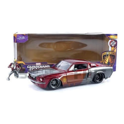 Voiture Miniature de Collection - JADA TOYS 1/24 - SHELBY GT500 - With Star Lord Figure - Red / Grey