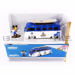 Voiture Miniature de Collection - JADA TOYS 1/24 - VOLKSWAGEN Combi - Mickey - Blue / White